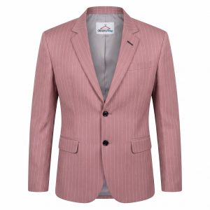 Saco formal de hombre en color rosa viejo con rayas diplomáticas finas - Colección de sacos sport Olivetto Shop